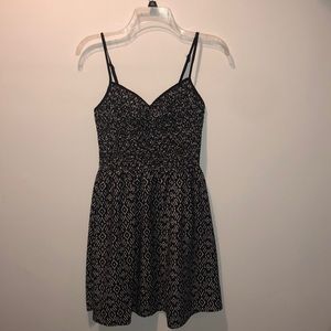 Black and White Patterned Dress